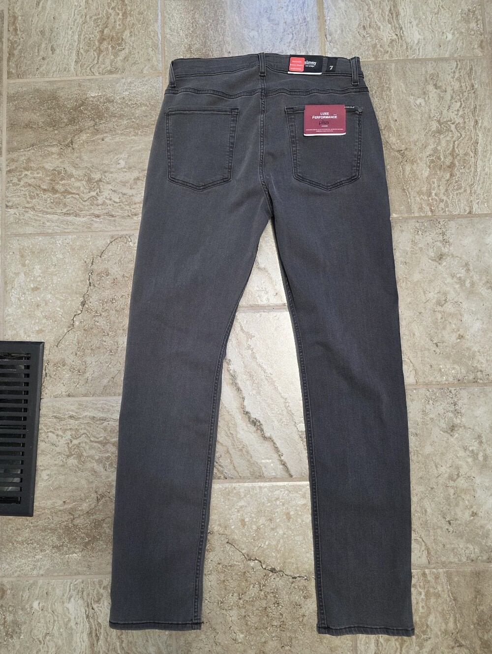 7 For All Mankind Mens Slim Straight Luxe Performance Slimmy Plus Size 33 X 35 - Picture 11 of 15